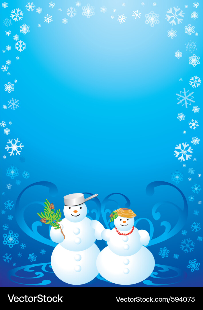 Frame snowman Vector Image