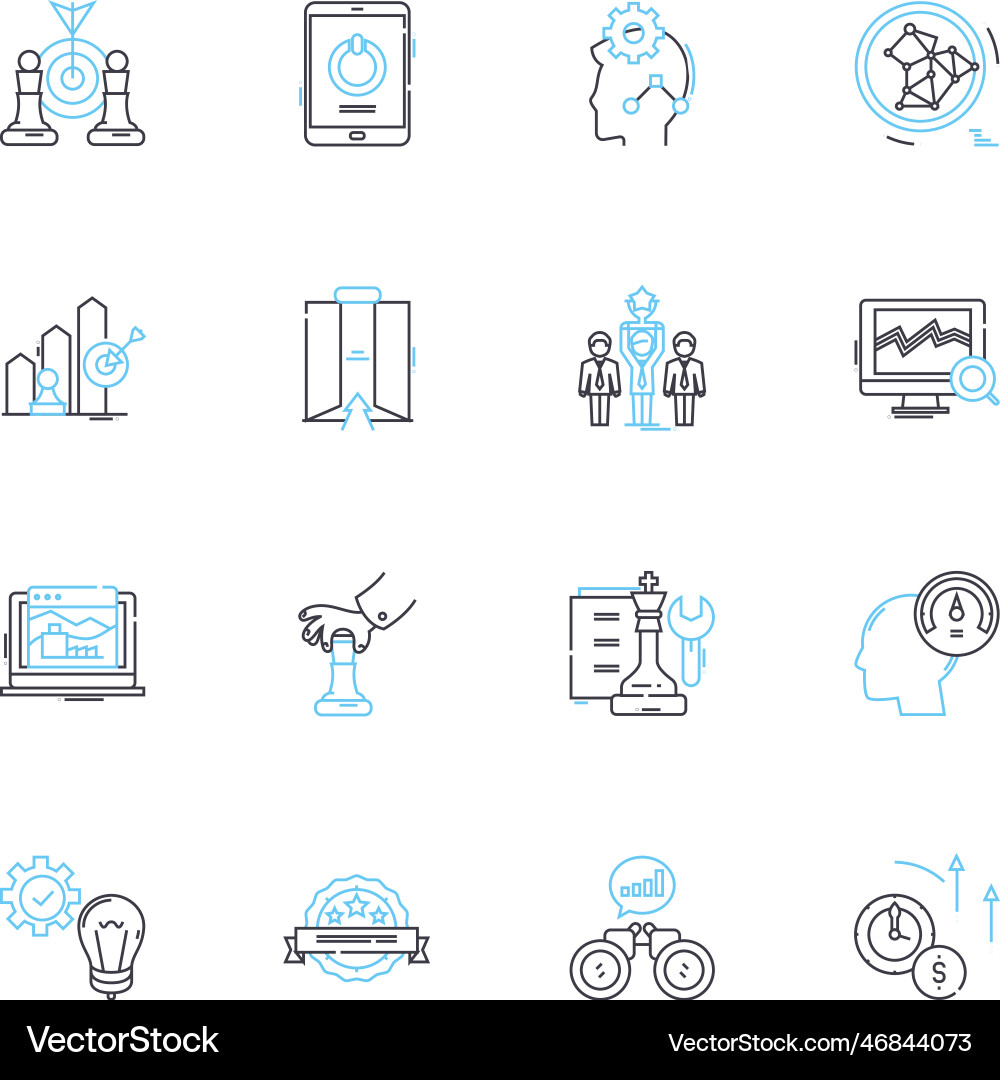 Global commerce linear icons set export import Vector Image