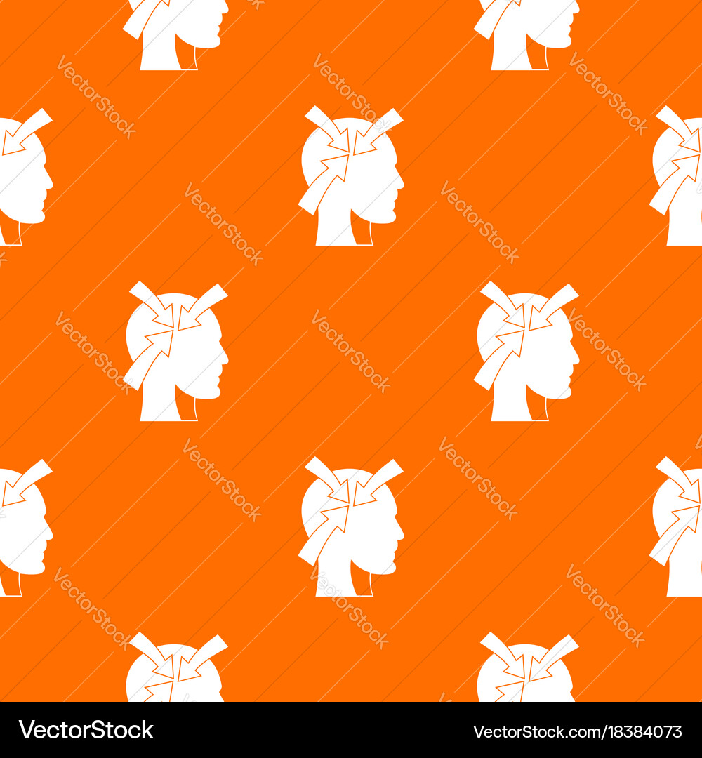 Head with arrows pattern seamless vector image