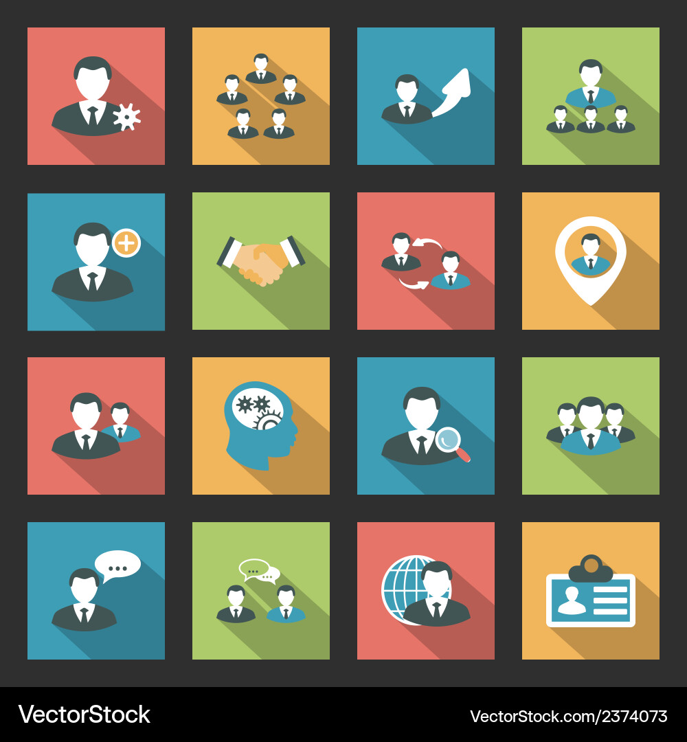 Interaction Icons Collection vector image