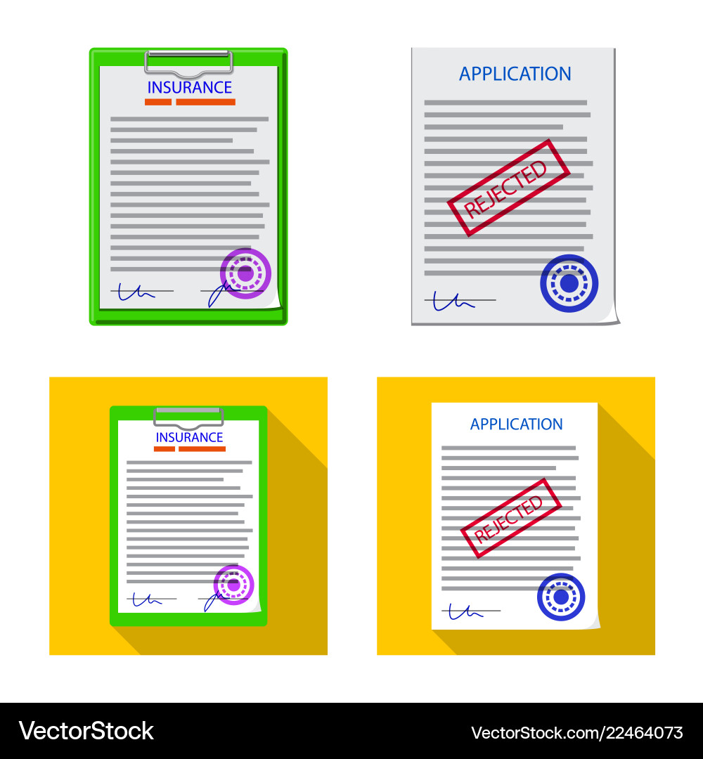 Isolated object of form and document icon set Vector Image