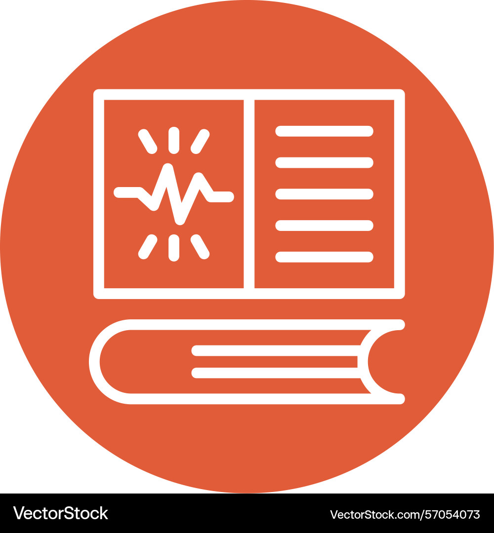 Learn spark line circle style icon design vector image