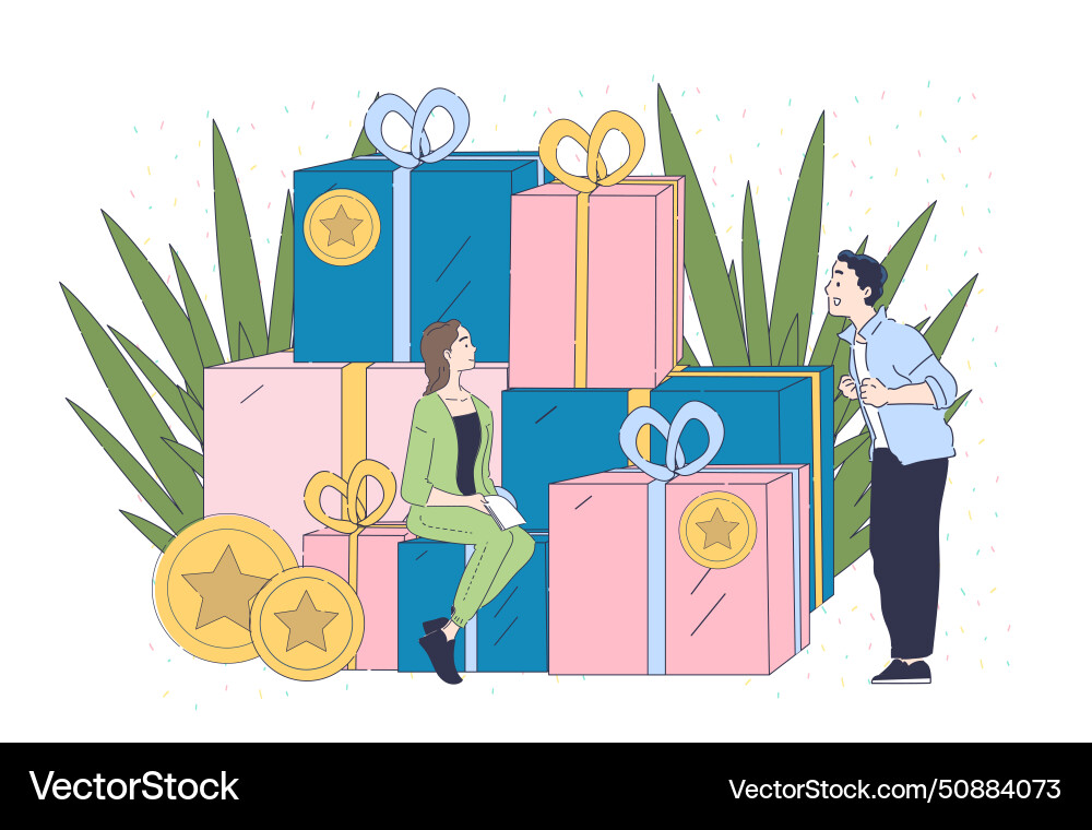 Loyalty program simple Loyalty program simple vector image