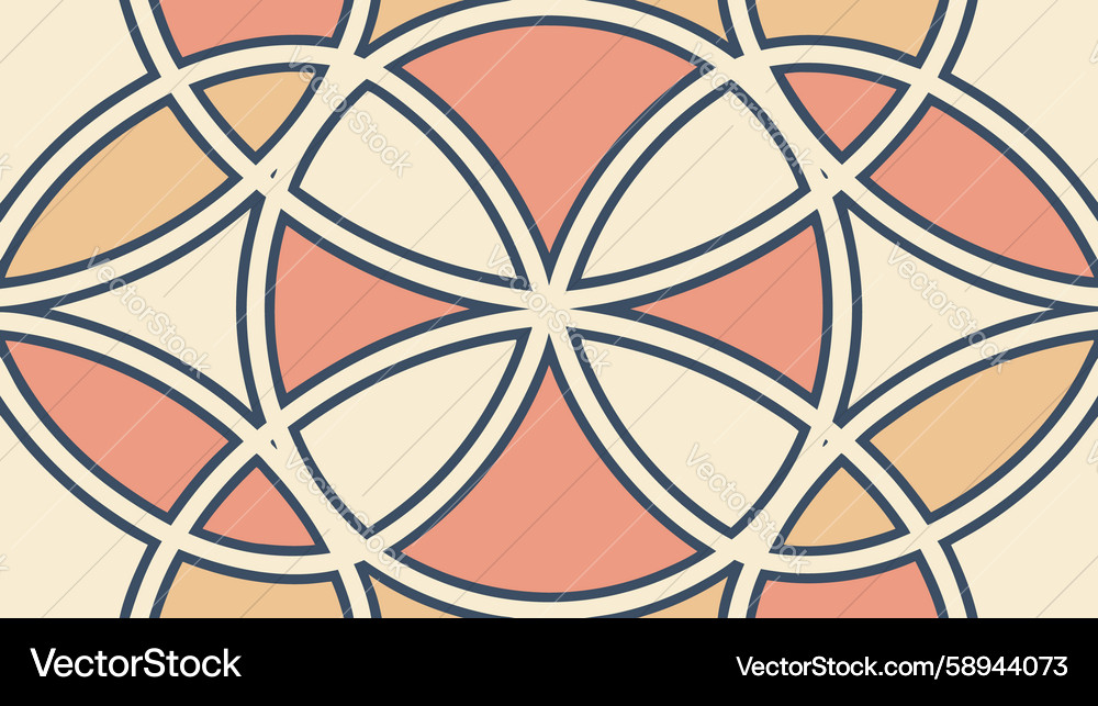 Organic interlocking circles abstract pattern Vector Image