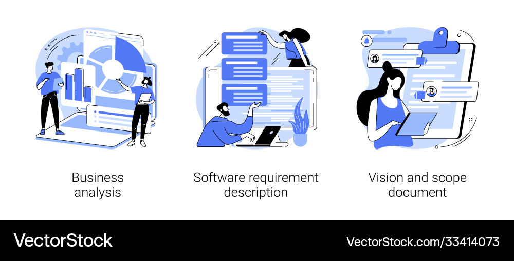 Project development specifications abstract Project development specifications abstract vector image
