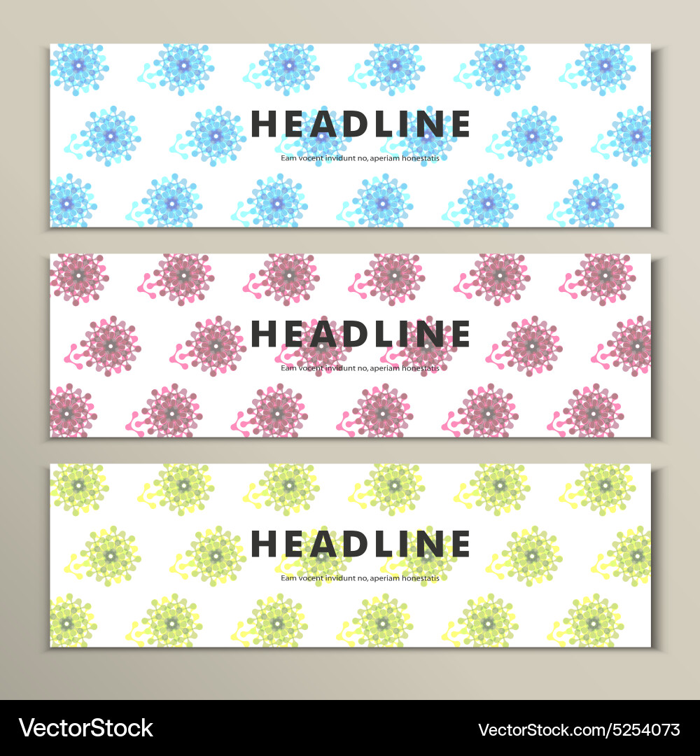 Set for design in molecules abstract style Vector Image