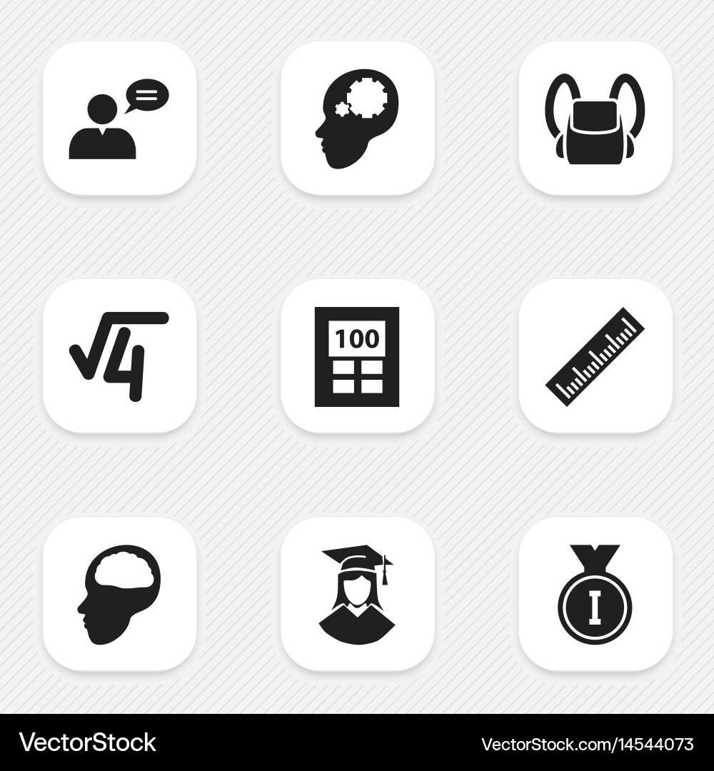 Set of 9 editable science icons includes symbols vector image