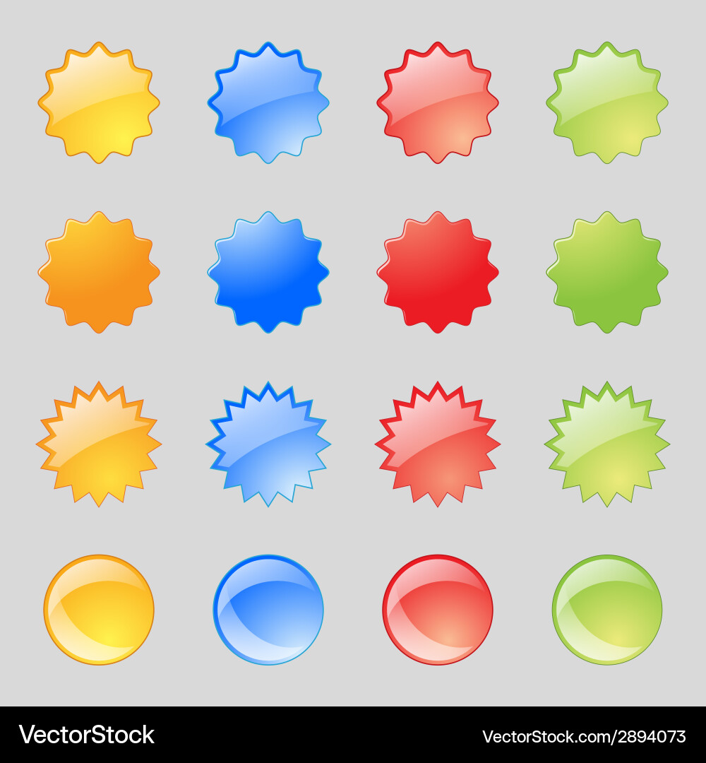 Set of blank colourful web buttons for website Vector Image