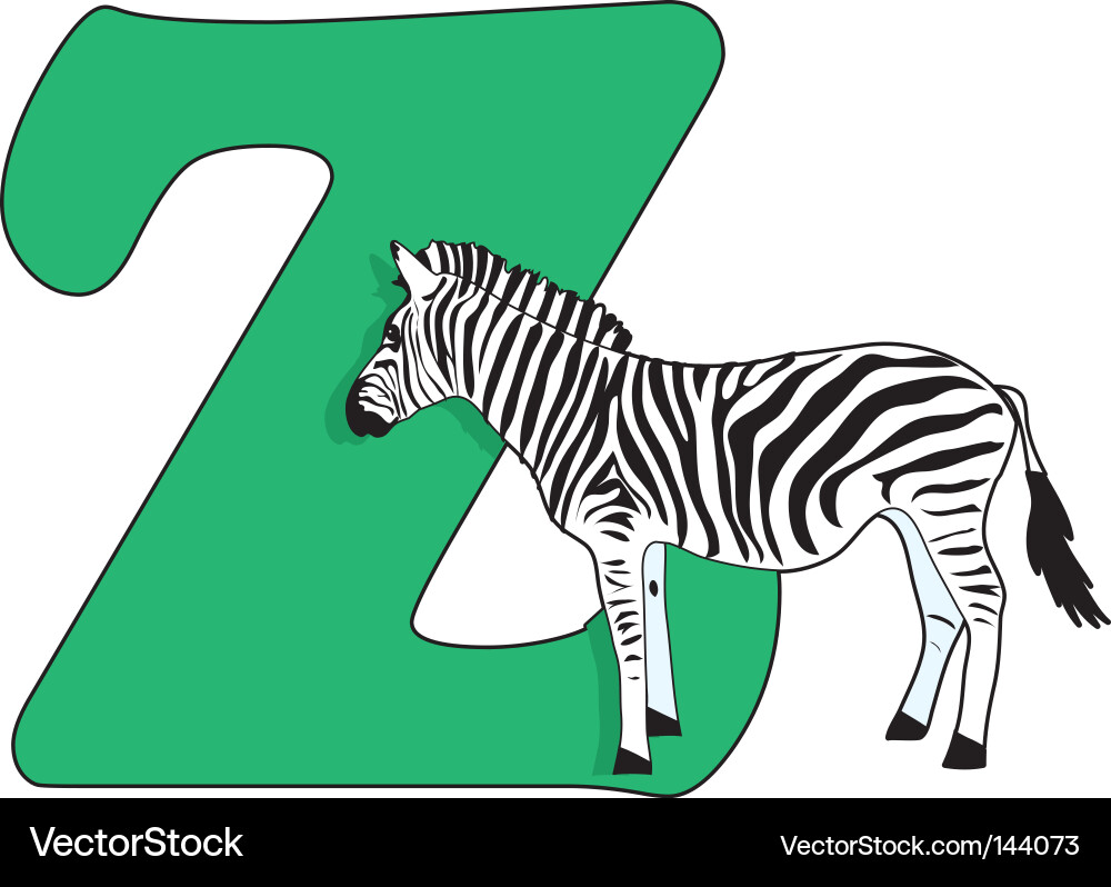 Z is for zebra Vector Image