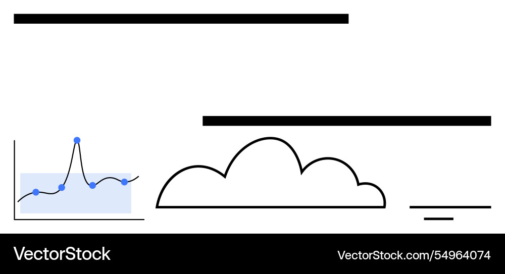 Abstract design with cloud graph and bars Abstract design with cloud graph and bars vector image