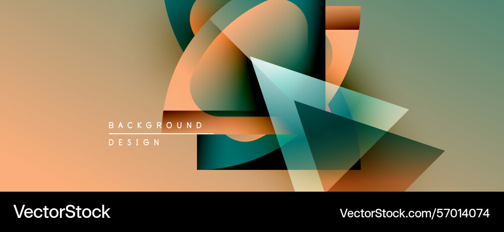 Abstract geometric shapes overlap creating Vector Image
