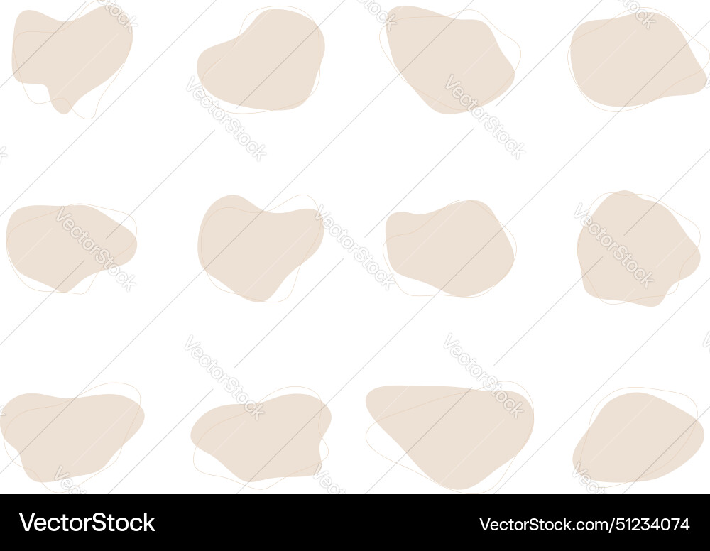 Blobs fluid liquid shapes symbol visual set Vector Image