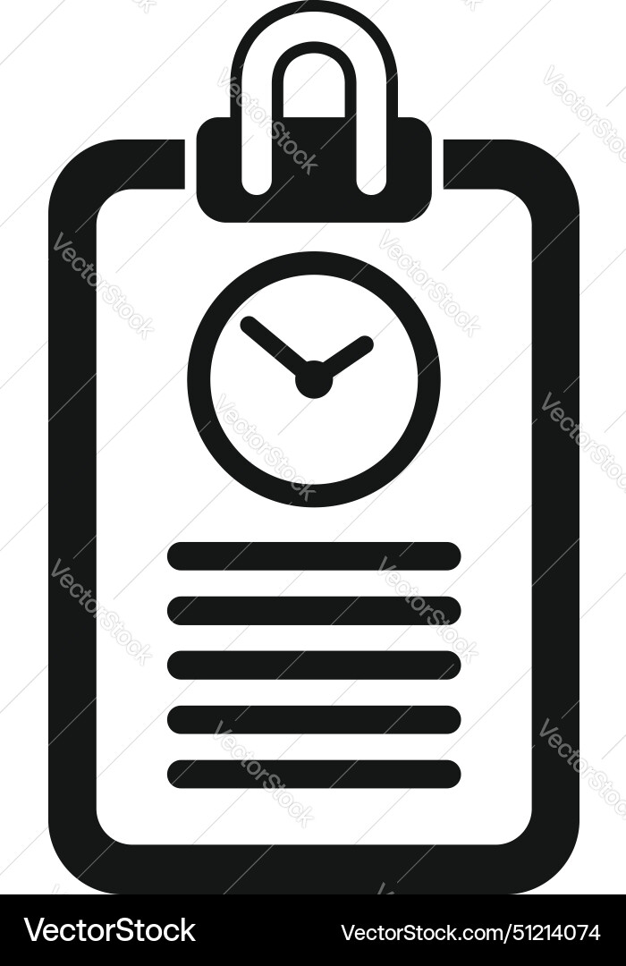 Clipboard duration event icon simple Clipboard duration event icon simple vector image