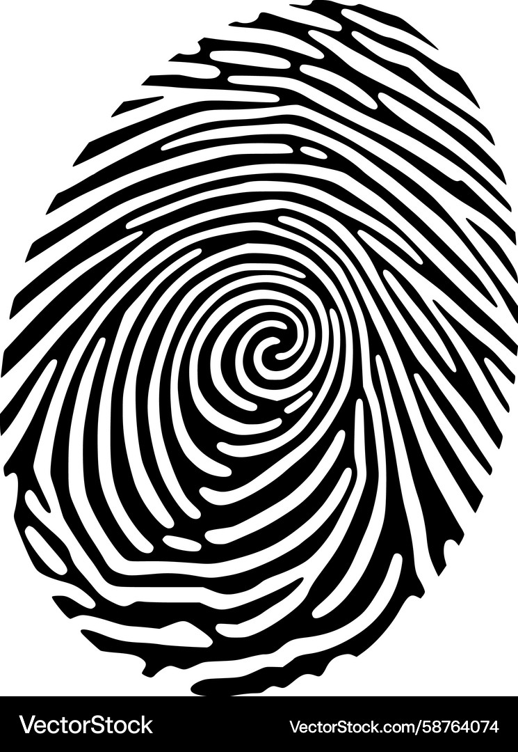 Complex Fingerprint Pattern Vector Image