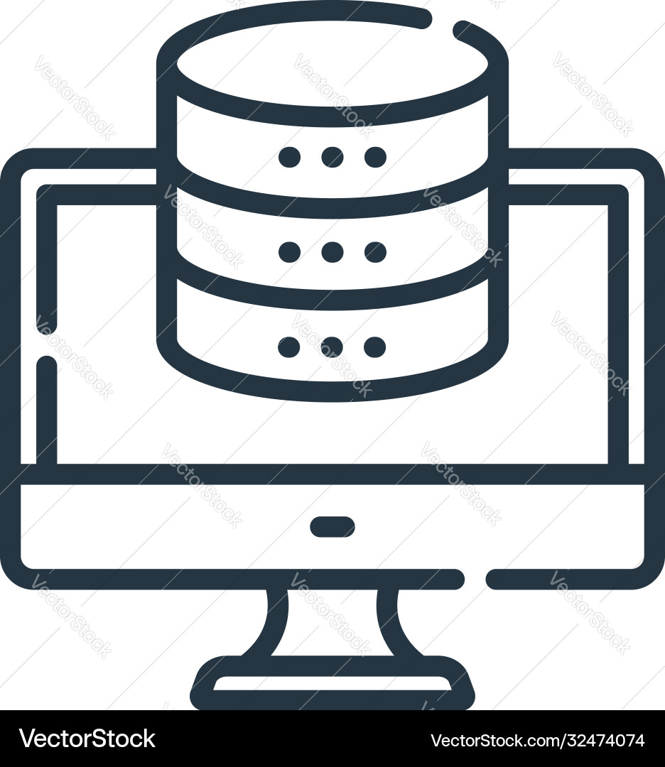 Database icon isolated on white background Database icon isolated on white background vector image