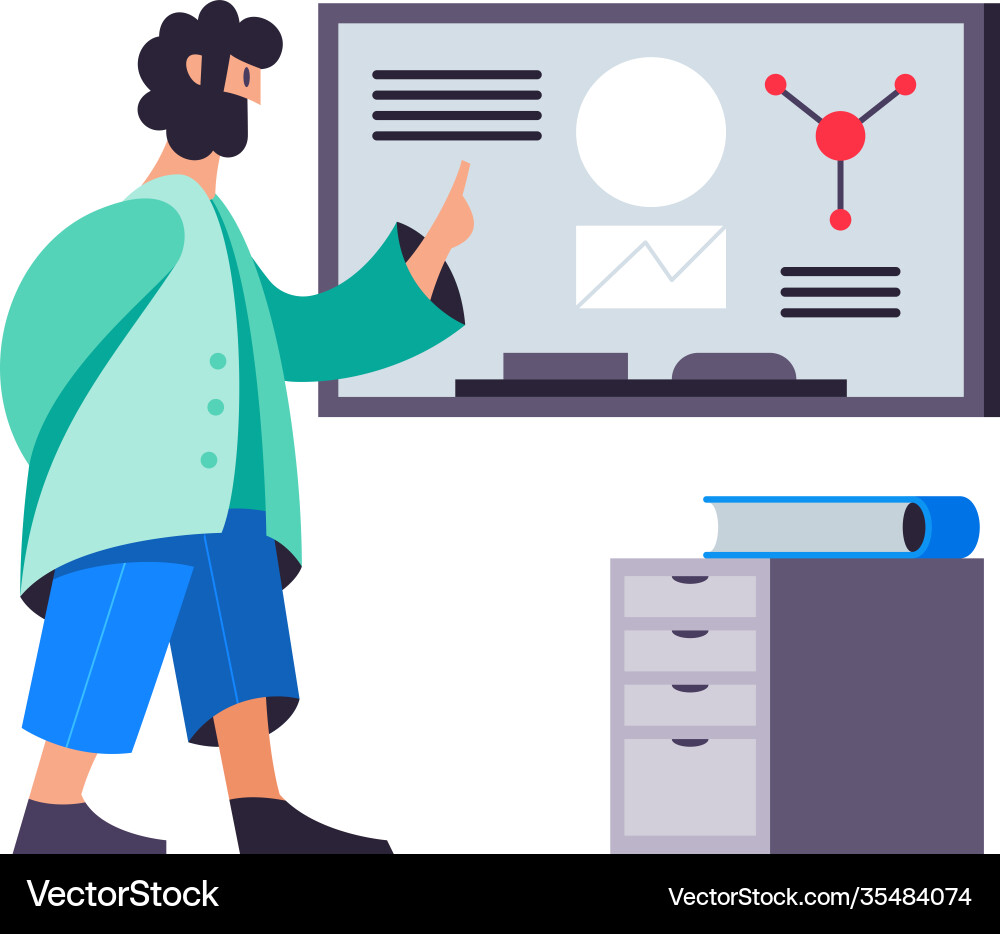 Flat science laboratory Royalty Free Vector Image