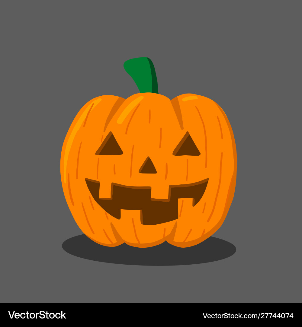 Hand drawn pumpkin icon for halloween design Hand drawn pumpkin icon for halloween design vector image