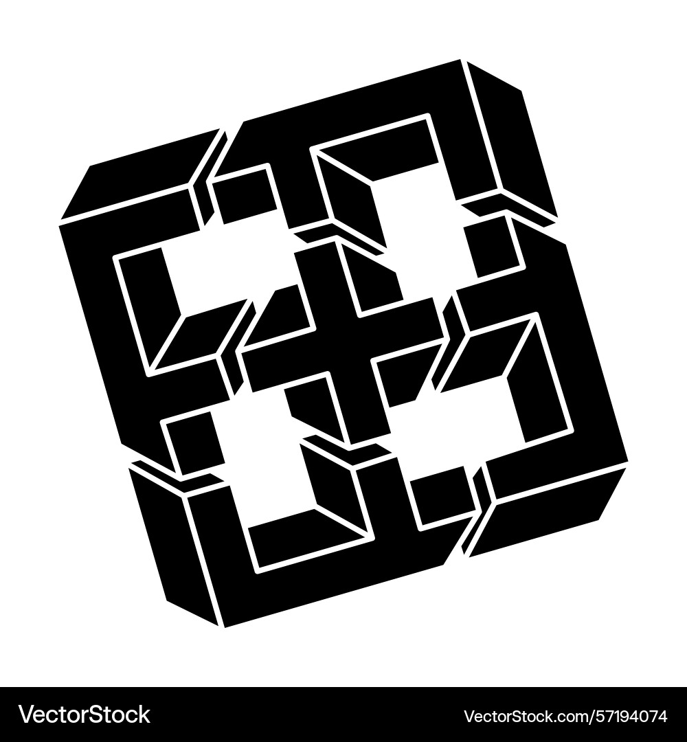 Impossible shape web design element optical Impossible shape web design element optical vector image