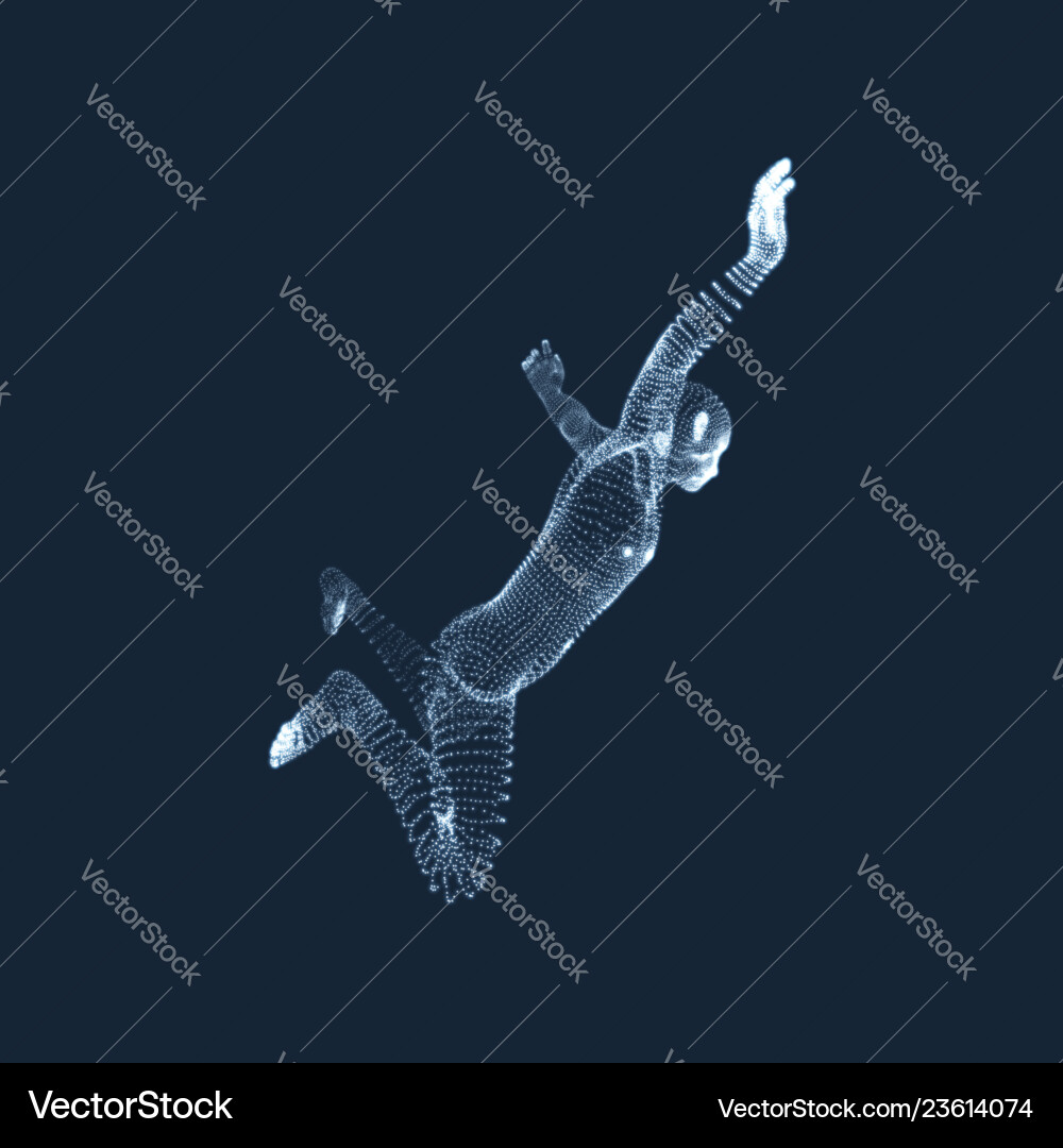 Man Falling in Freefall Vector Image