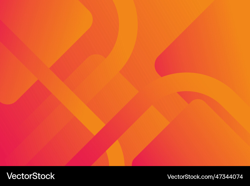 Orange background with gradient abstract geometric vector image