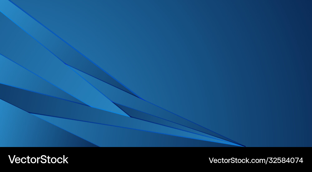 Overlap triangle shape background design blue Vector Image