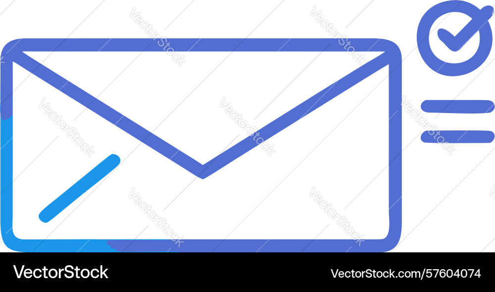 Read mail icon - message opened symbol design vector image