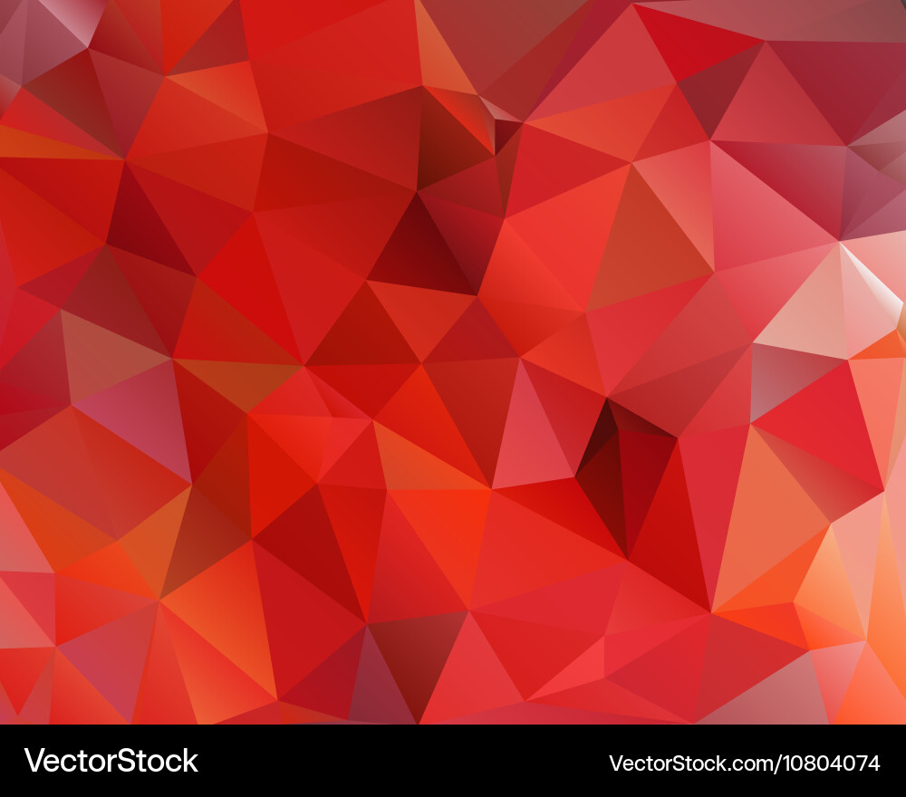 Red Polygonal Triangular Background Vector Image