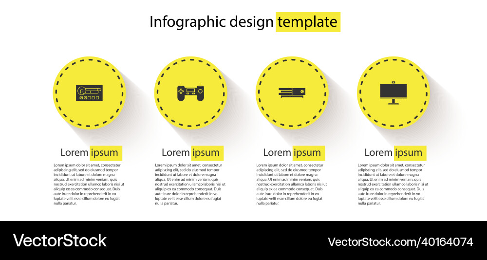 Set create account screen gamepad video game Set create account screen gamepad video game vector image