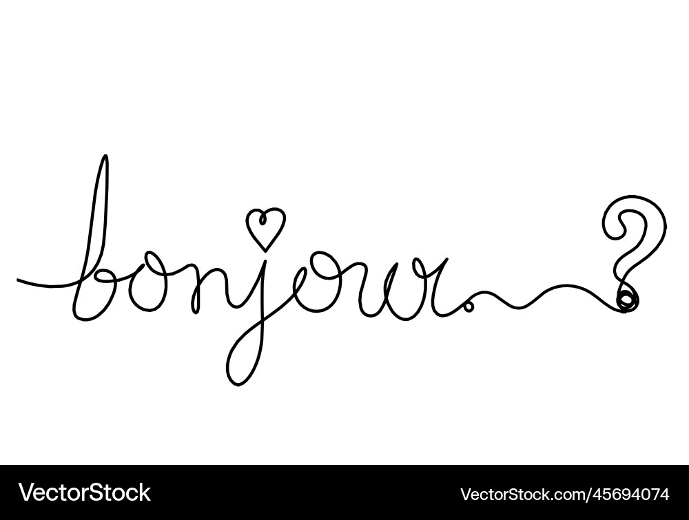 With question mark as continuous line drawing With question mark as continuous line drawing vector image