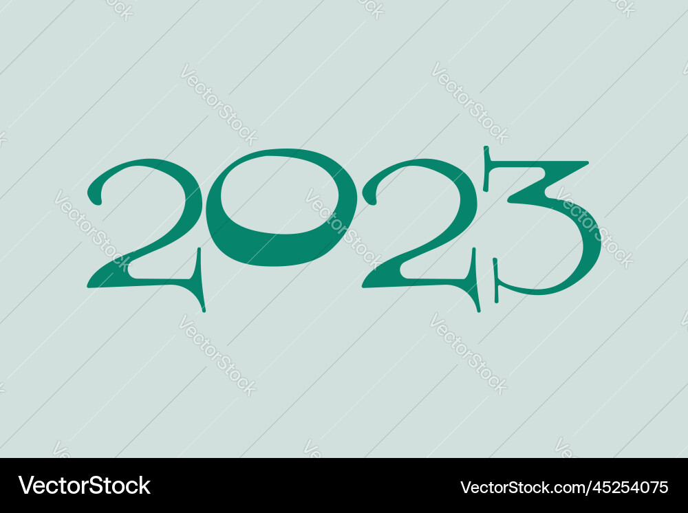 2023 numeric text typography design 2023 numeric text typography design vector image
