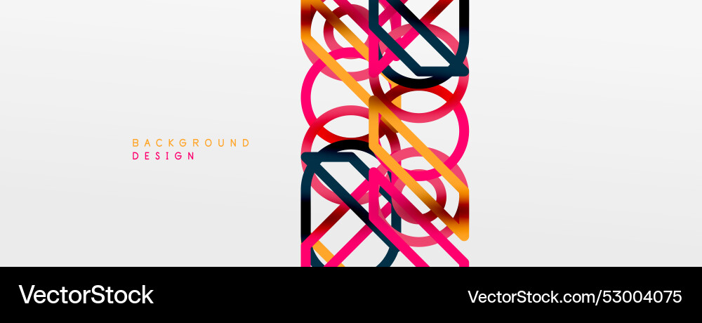 Abstract background - colorful circle lines vector image