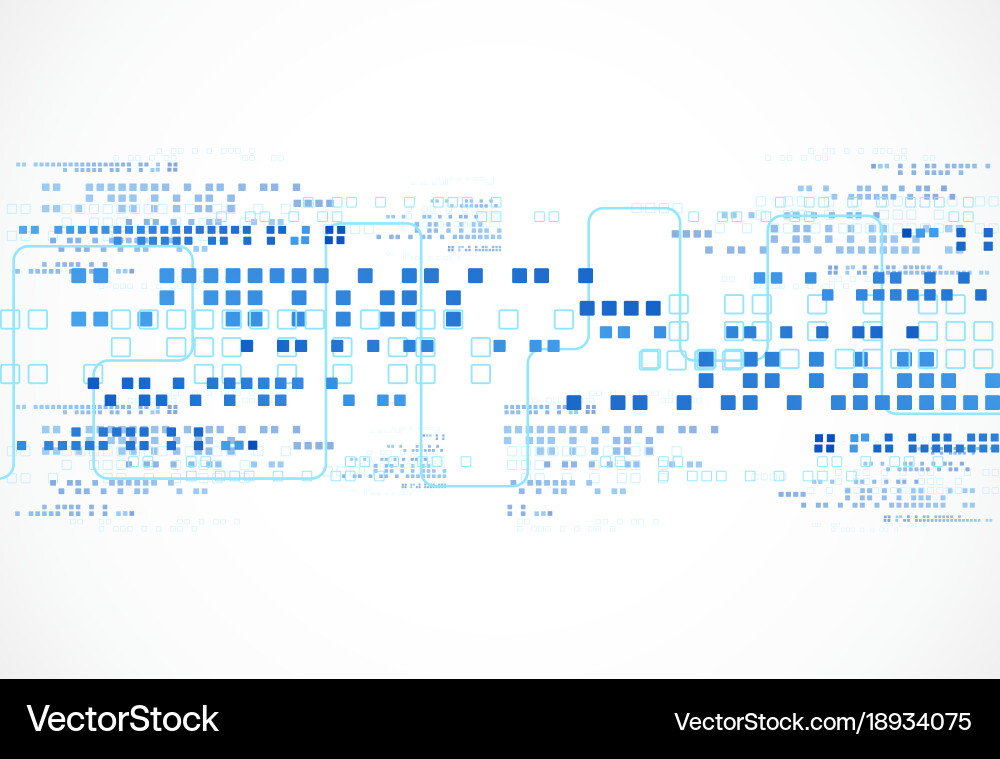 Abstract technological background with various vector image