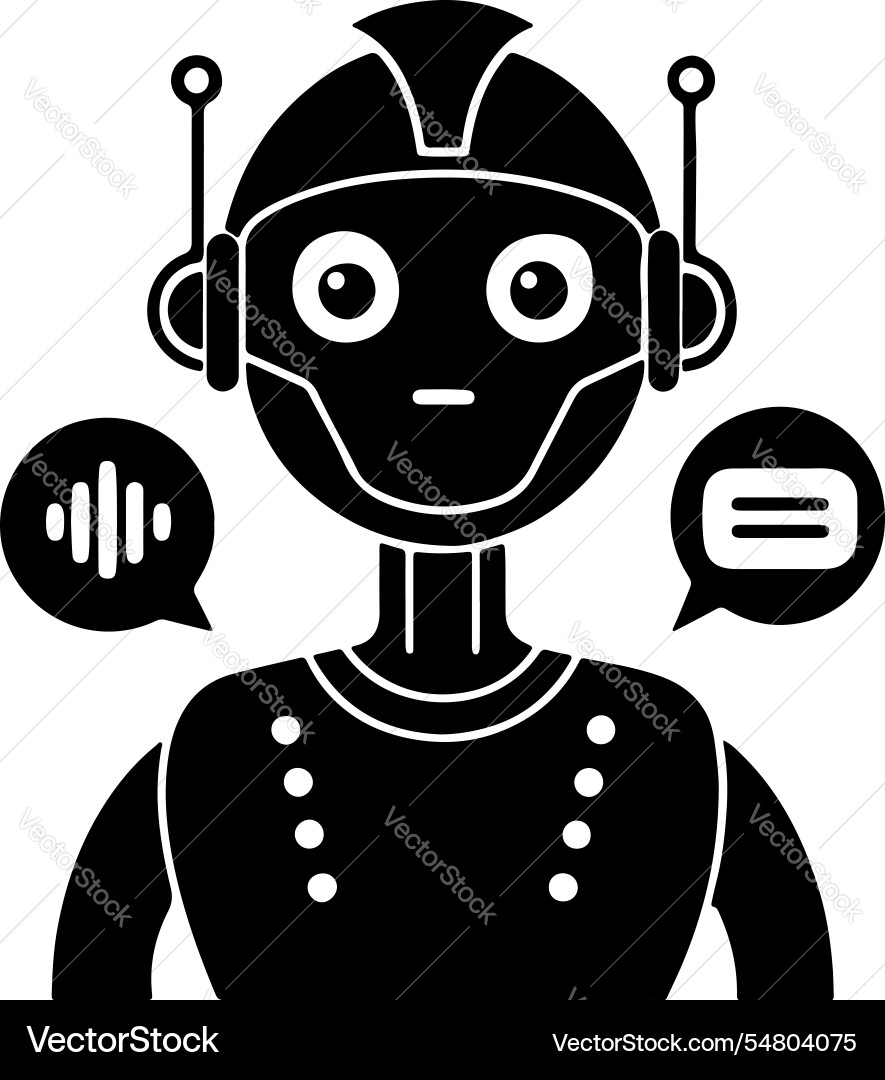 AI Service Agent - Smart Automation Vector Image