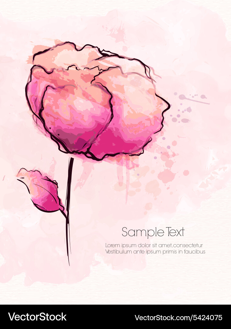 Aquarell Blumen Hintergrund vektorbild