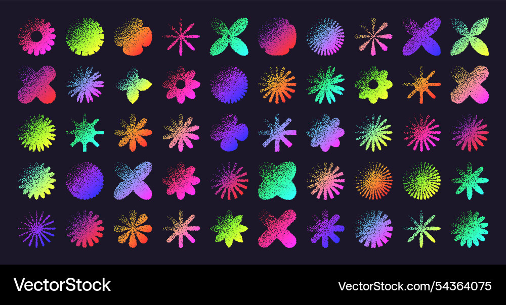Brutalist geometric shapes dotted objects Brutalist geometric shapes dotted objects vector image