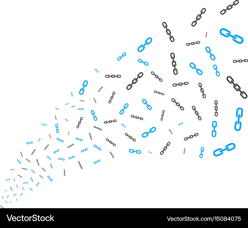 Chains source stream Vector Image