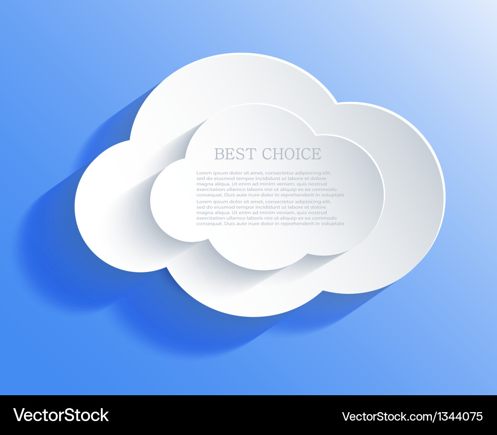 Cloud design element with place for your text vector image
