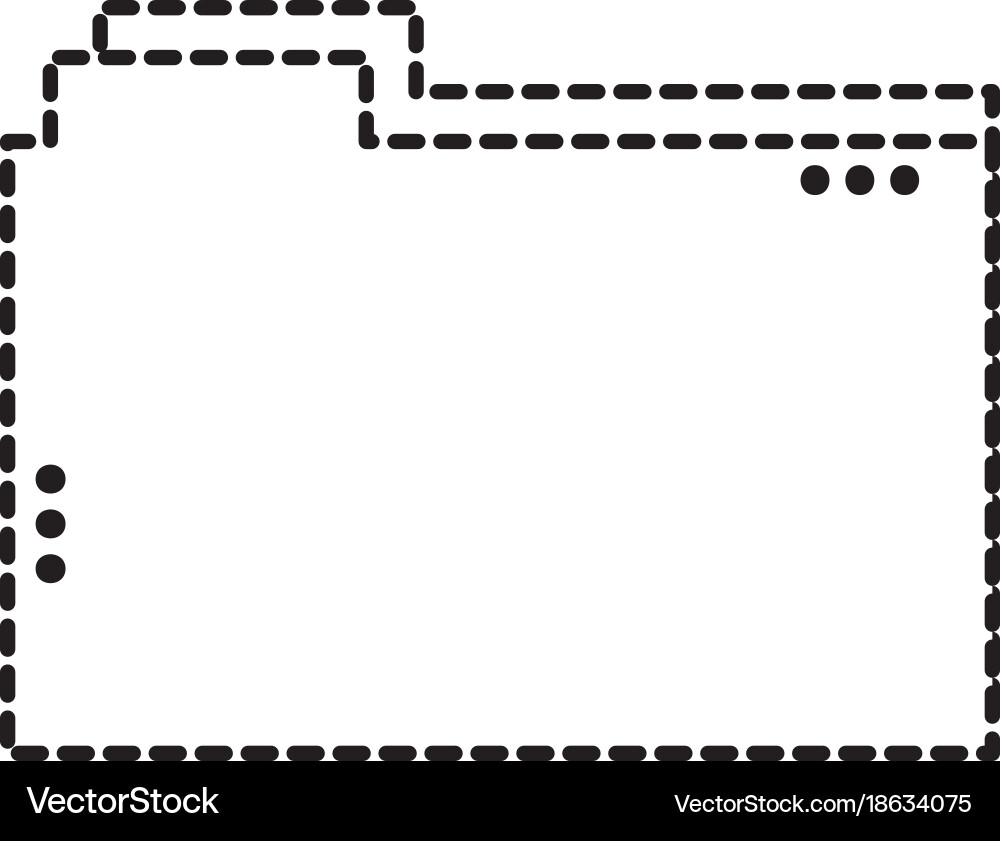 Dotted shape file folder to save documents vector image
