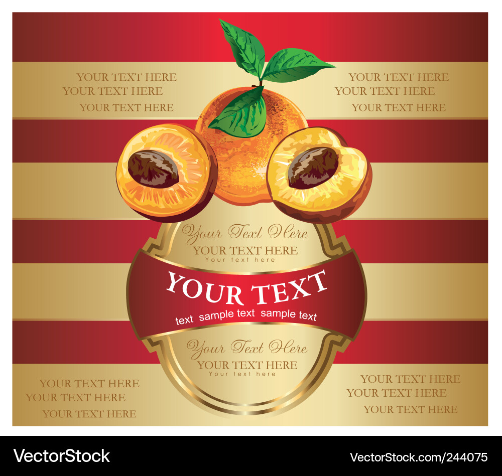 Elegant Peach Label vector image