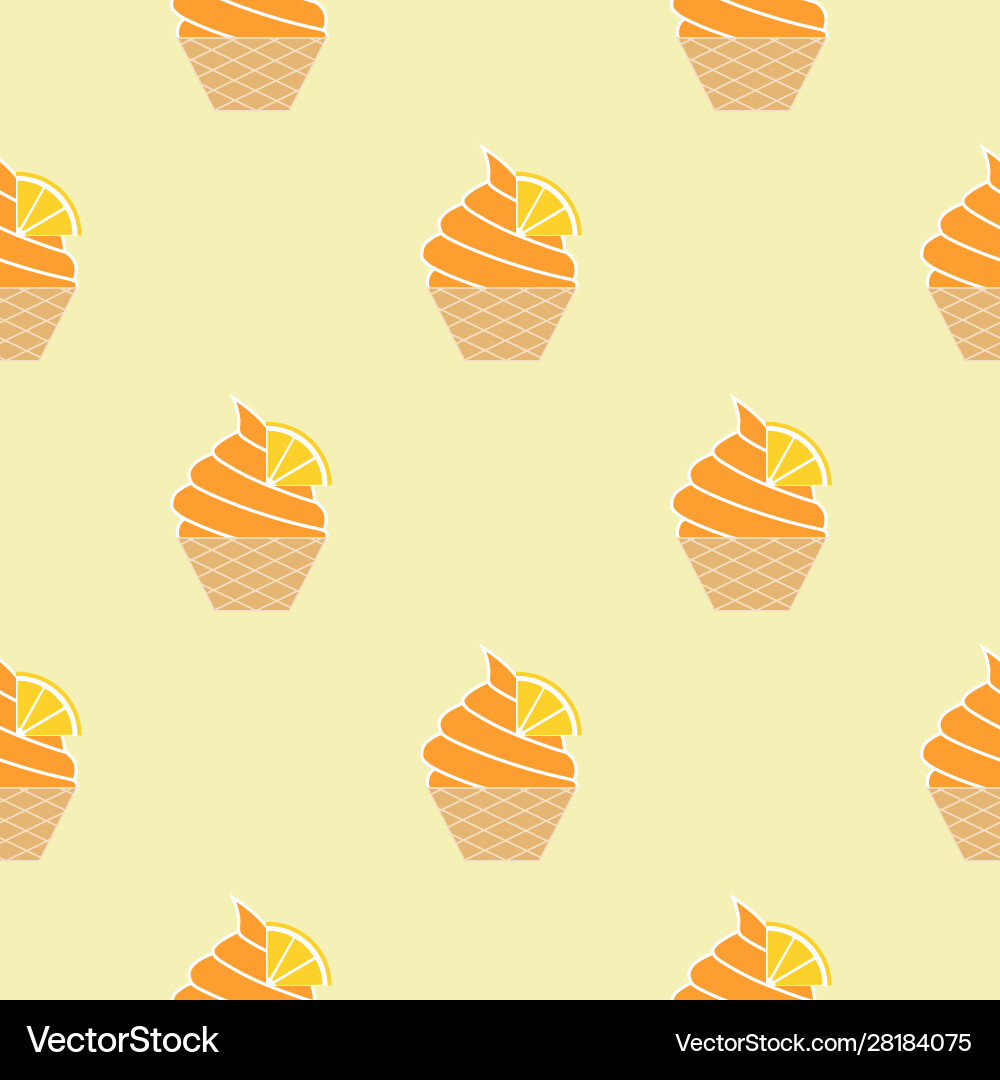 Ice cream pattern colorful summer background Ice cream pattern colorful summer background vector image