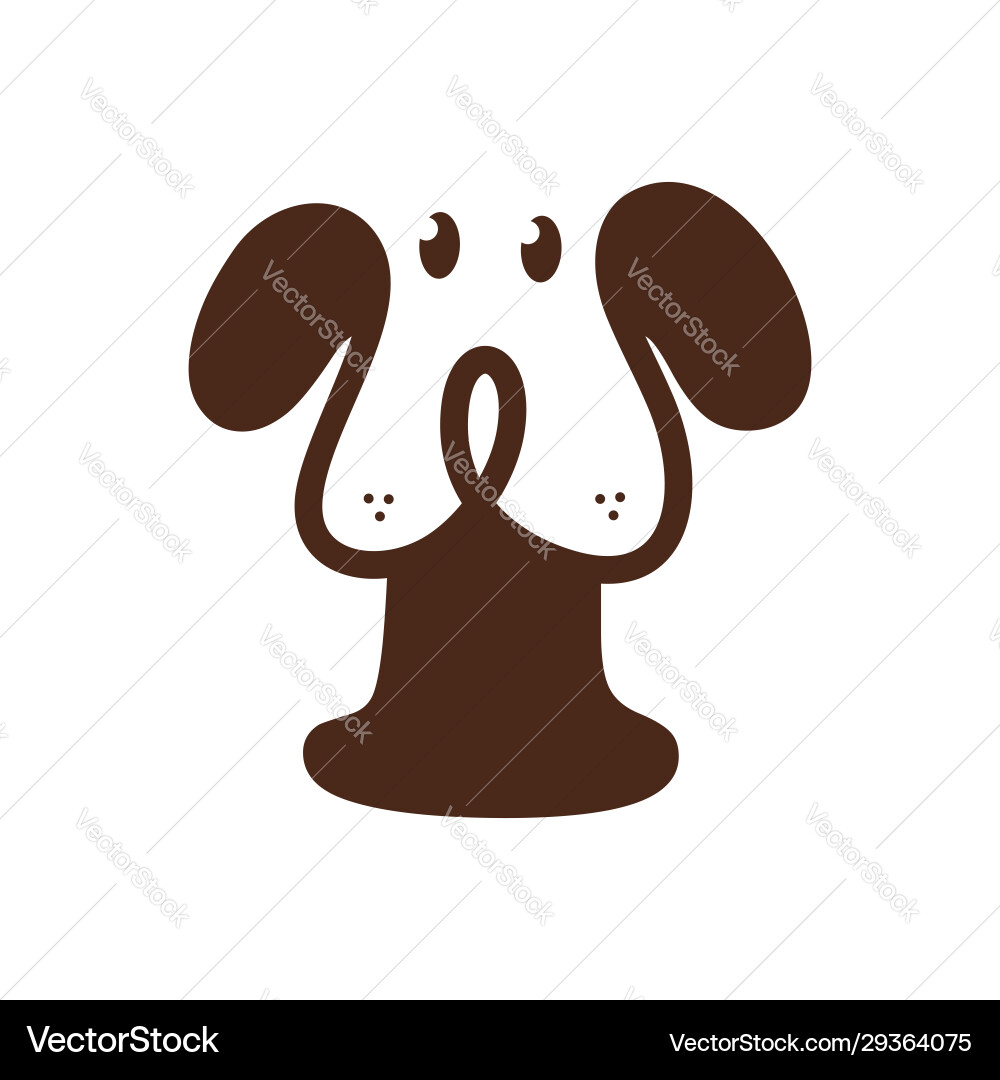Initial letter t dog Initial letter t dog vector image