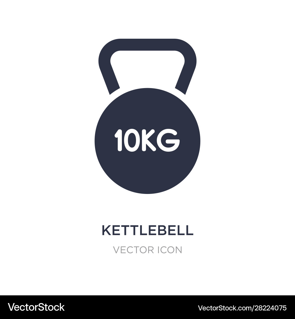 Kettlebell-Symbol auf weißem Hintergrund einfach Kettlebell-Symbol auf weißem Hintergrund einfach vektorbild