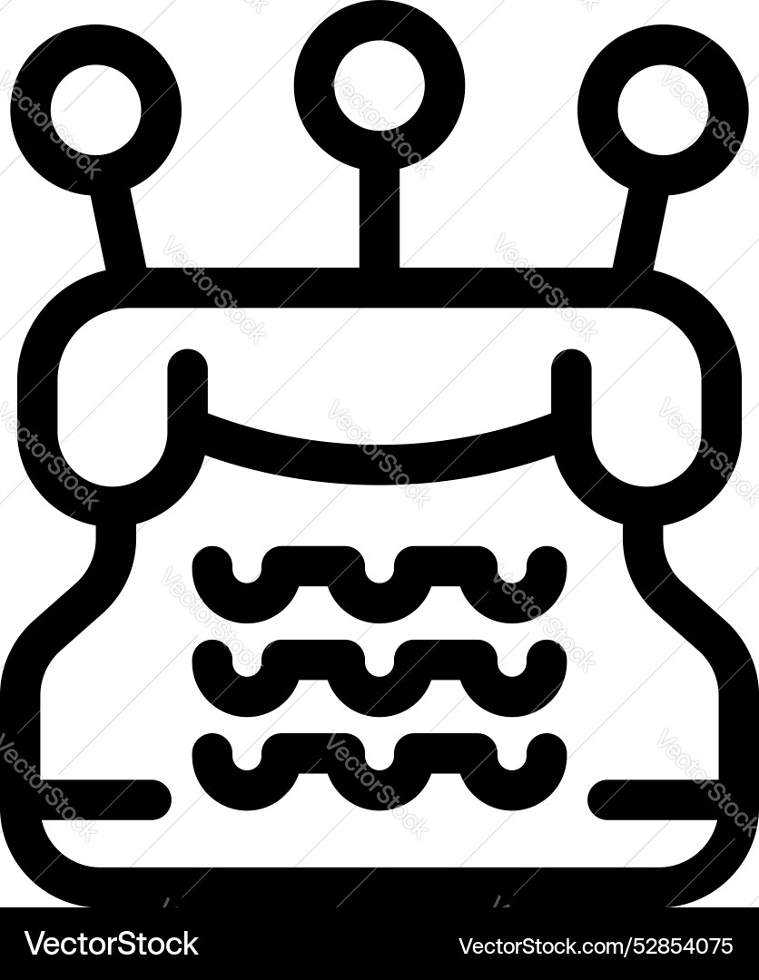 Old typewriter creating text using keys and paper Old typewriter creating text using keys and paper vector image