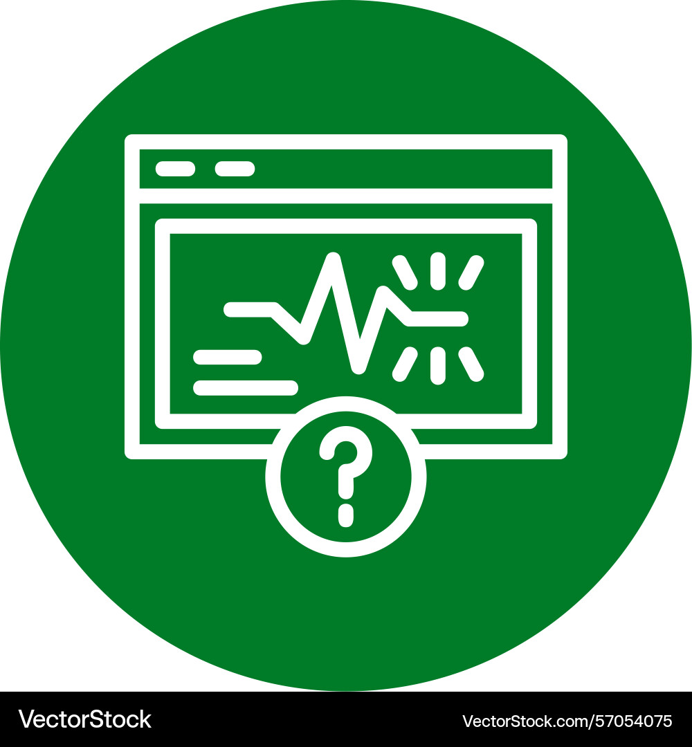 Quiz spark line circle style icon design vector image