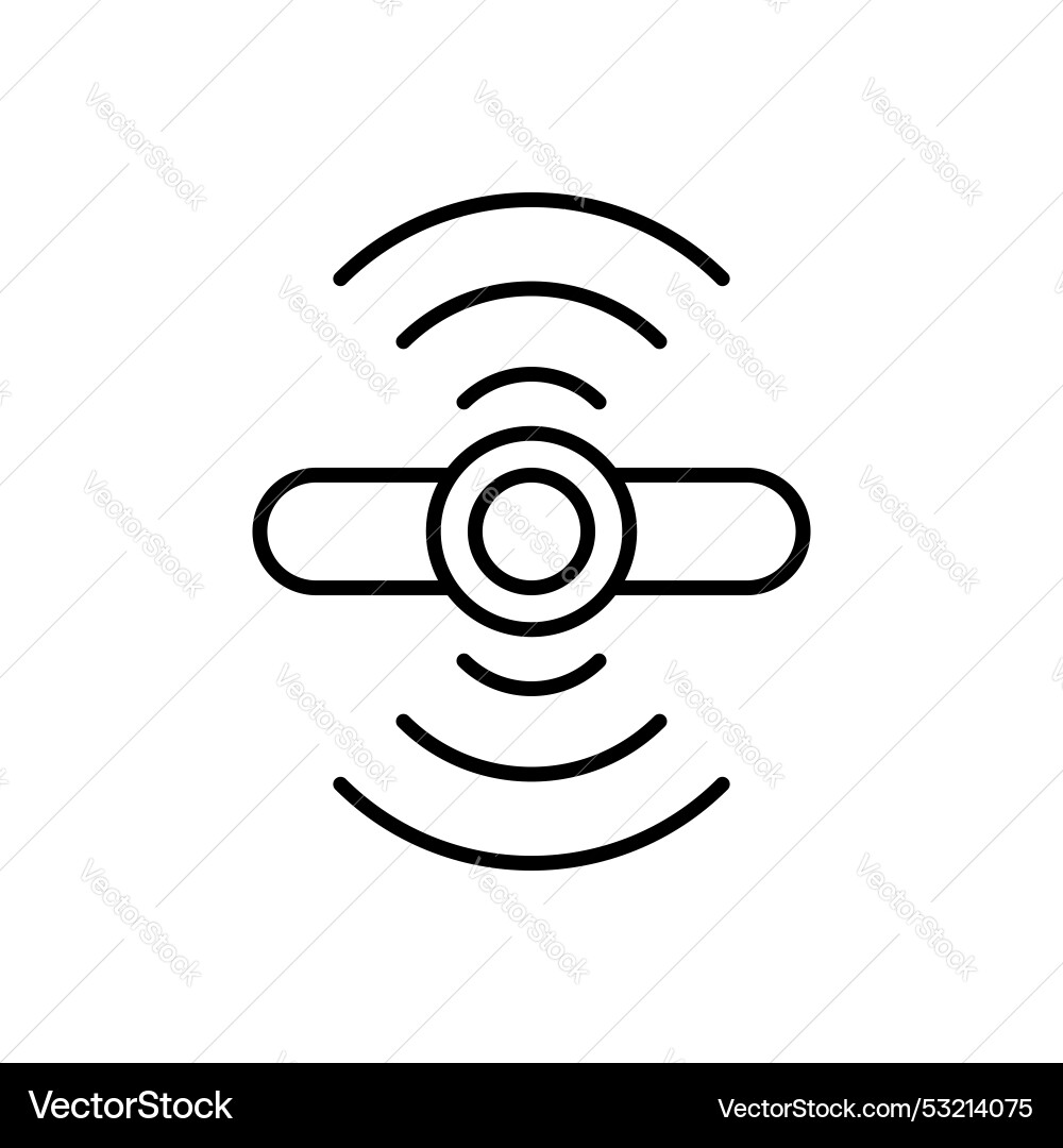 Sensor line icon isolated on white background Vector Image
