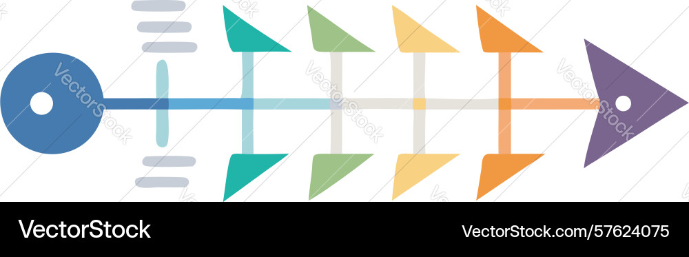 Sequential process flow diagram for step-by-step vector image