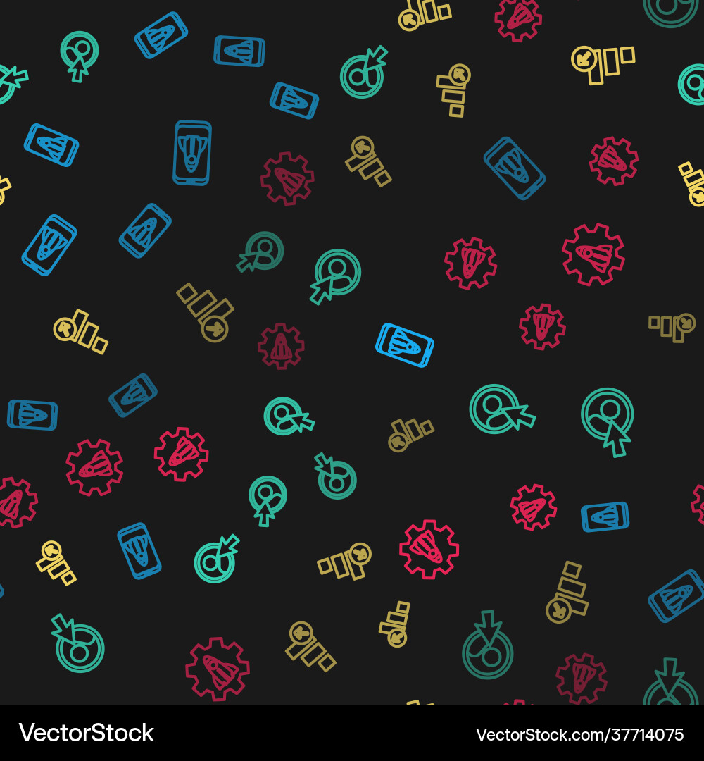 Set line startup project concept create account Set line startup project concept create account vector image