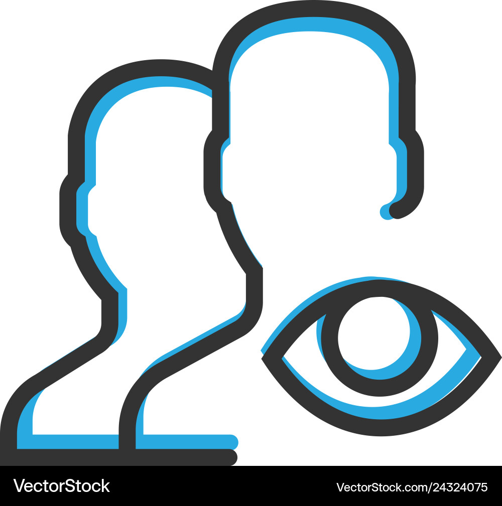 User icon design interaction line User icon design interaction line vector image