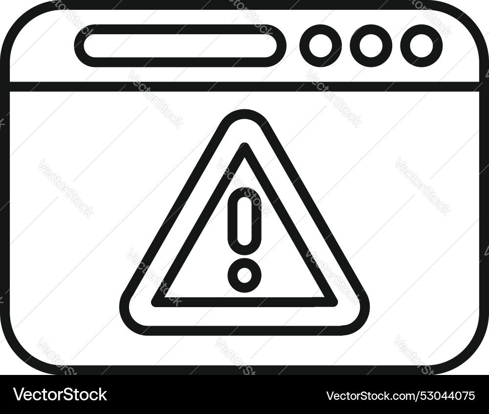 Website security alert warning attention error Website security alert warning attention error Vector Image
