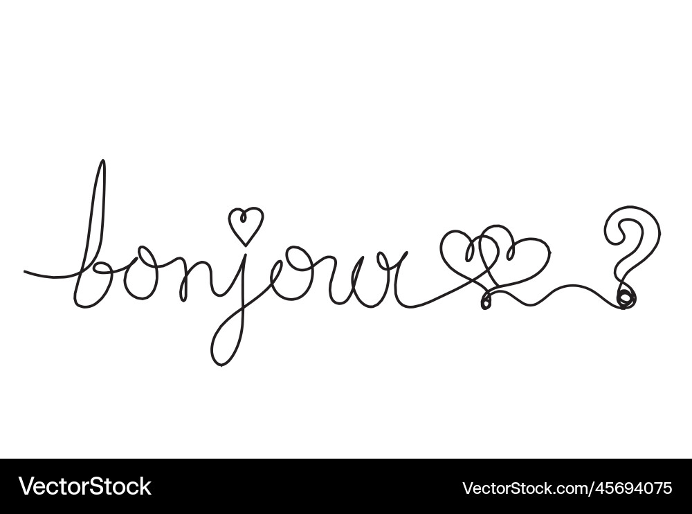 With question mark as continuous line drawing vector image